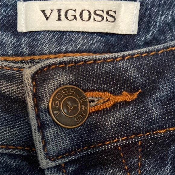 Vigoss Women's Straight Leg Jeans - Dark Blue - Picture 2 of 6